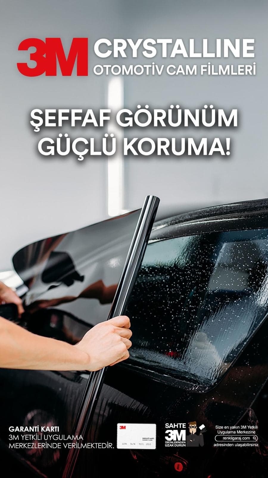 3M Crystalline cam filmi Silifke - %97 IR ısı yalıtımı, %99 UV koruma, 3M yetkili uygulama AVŞARLILAR Mersin