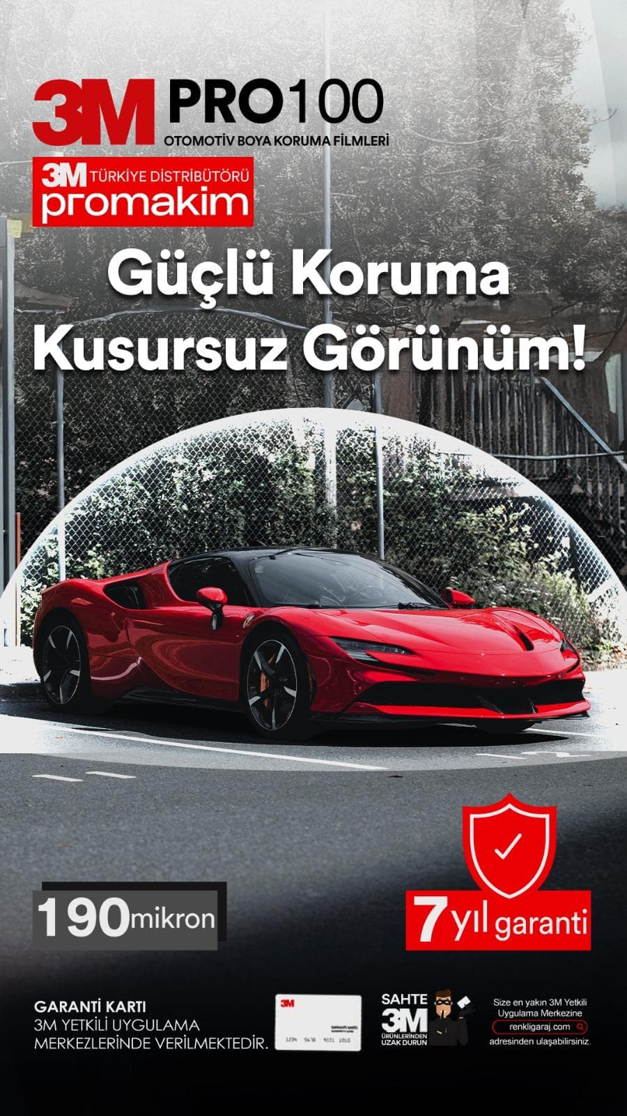 3M Pro Series 100 Boya Koruma Filmi (PPF) - Silifke yetkili uygulama, taş izi ve çizik koruması, AVŞARLILAR 3M Mersin