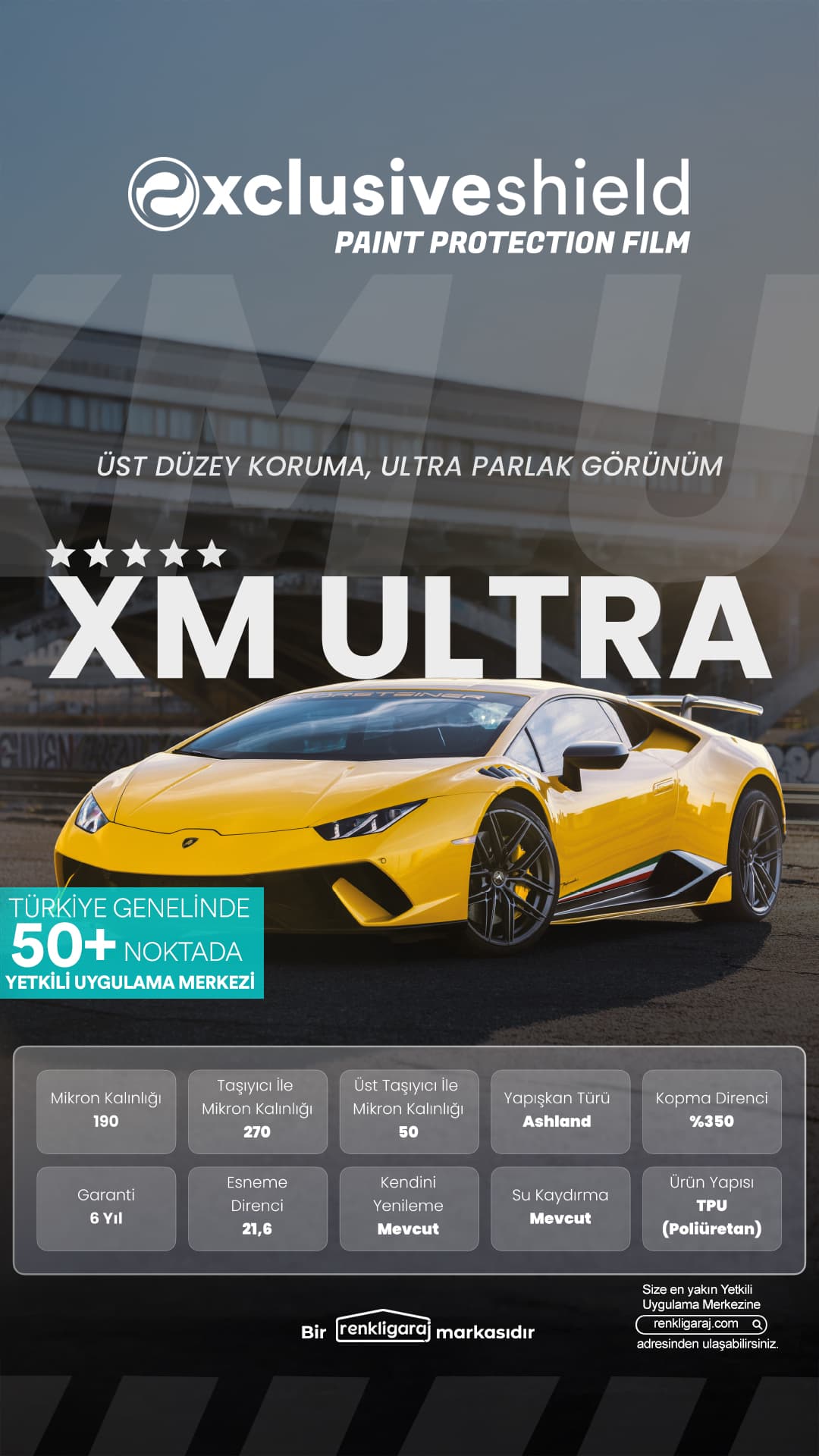 XclusiveShield XM Ultra TPU PPF boya koruma filmi Silifke - 5 yıl garantili premium self-healing PPF, AVŞARLILAR Mersin yetkili uygulama
